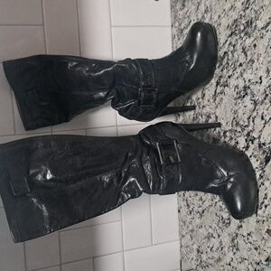 5" Heels Leather L.A.M.B. Boot 7.5